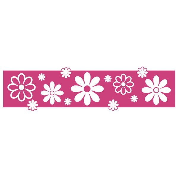 Pieris design Kvety - samolepiaci okraj strieborná
