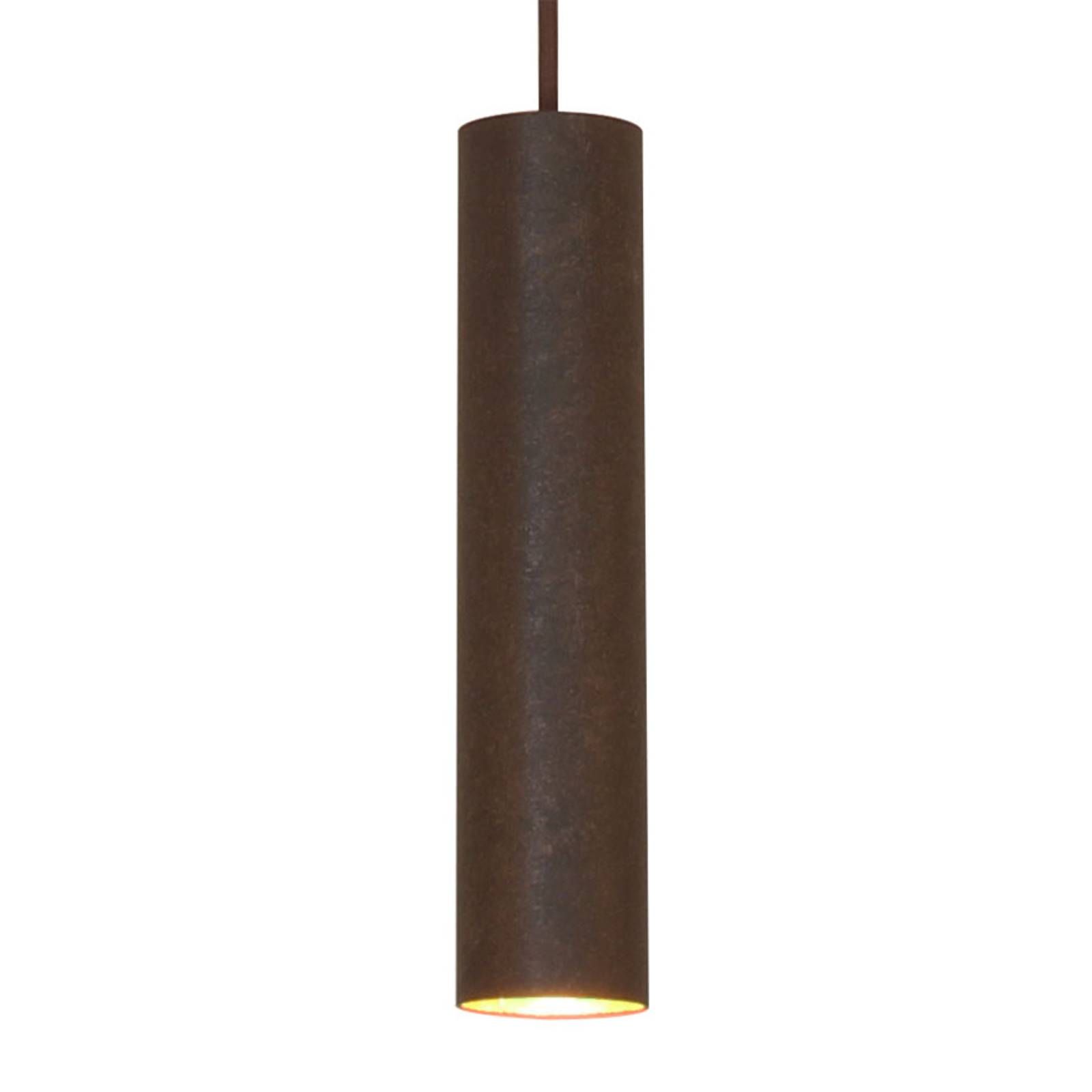 Menzel Solo Pipe závesná lampa, hnedo-čierna, Obývacia izba / jedáleň, železo, GU10, 42W, K: 28cm