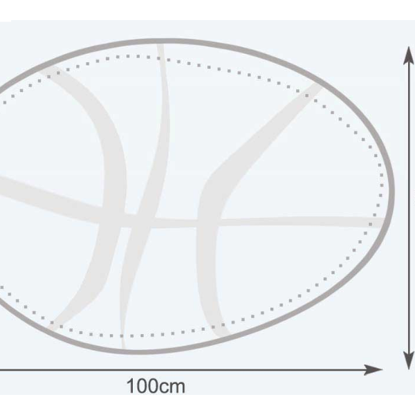 Sedací vak Basketbalová lopta ekokoža TiaHome - limetková