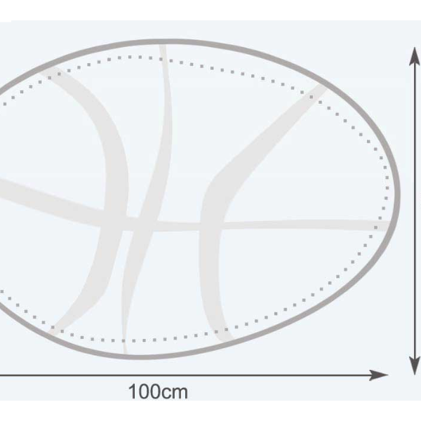 Sedací vak Basketbalová lopta ekokoža TiaHome - sivá