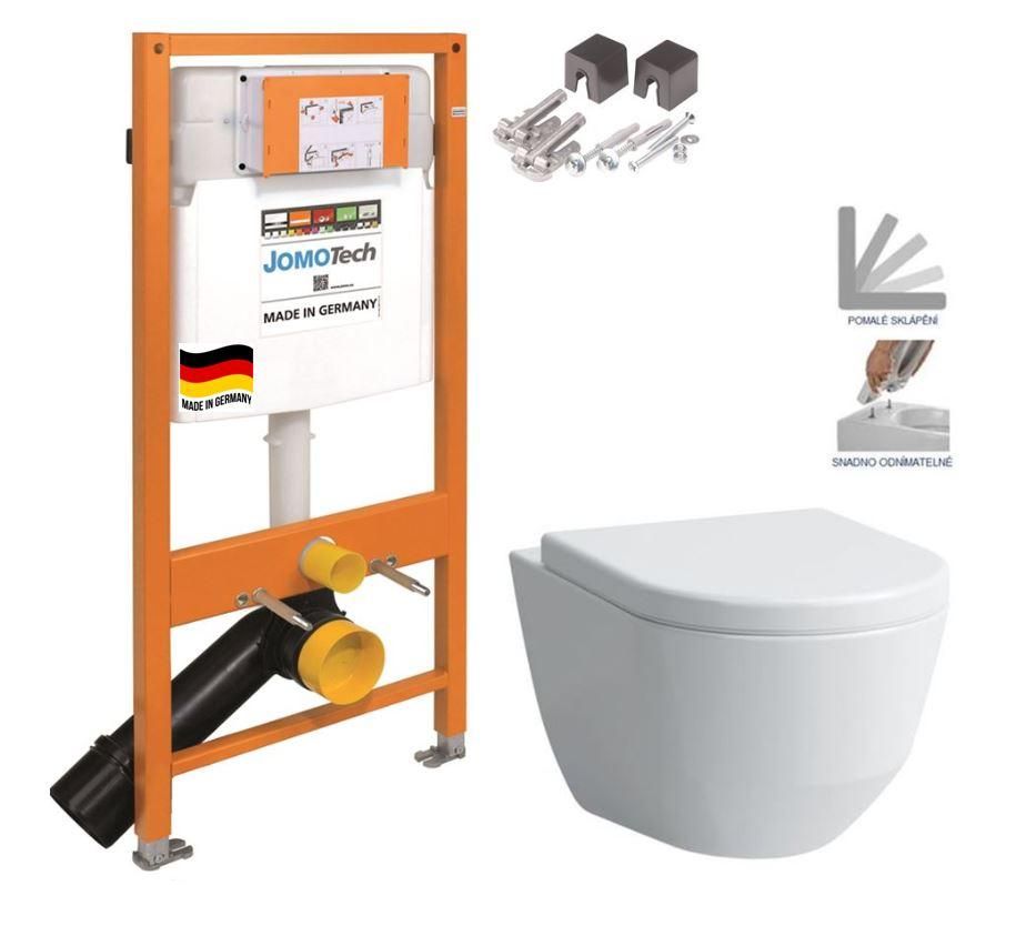 JOMOTech modul pre závesné WC bez sedátka + WC LAUFEN PRO + SEDADLO 174-91100700-00 LP3