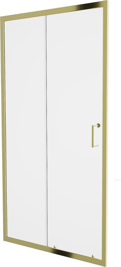 MEXEN - Apia posuvné sprchové dvere 140 cm, transparent, zlaté 845-140-000-50-00