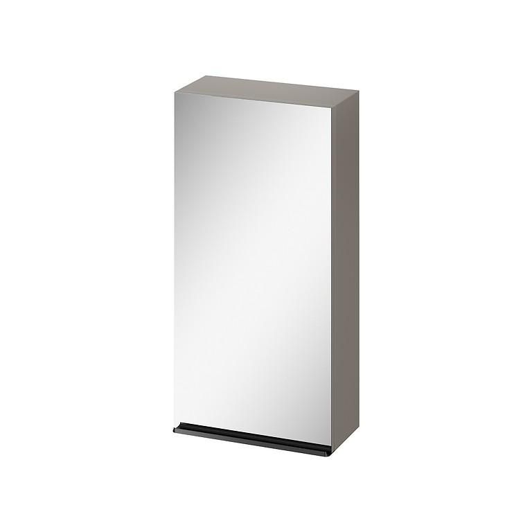 CERSANIT - Zrkadlová skrinka VIRGO 40 sivý dub s čiernymi úchytmi S522-012