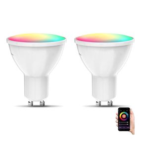 B.K. Licht 1263 - SADA 2x LED RGB Stmievateľná žiarovka GU10/5,5W/230V Wi-Fi Tuya