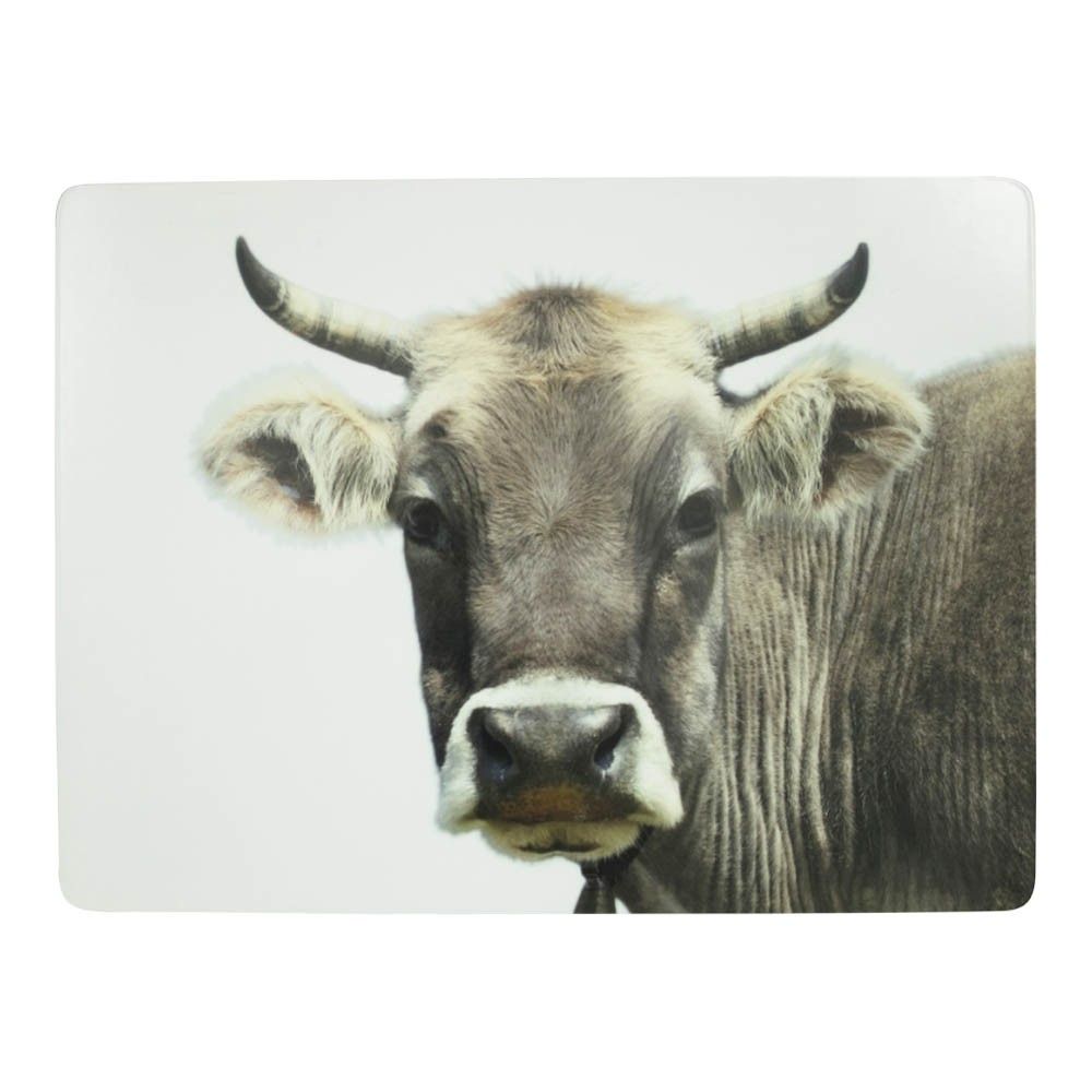4ks pevné korkové prestieranie s motívom švajčiarskej kravy - 30 * 40 * 0,4m