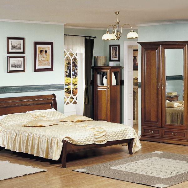 Rustikálna manželská posteľ s roštom Raweno R 160 - toffi