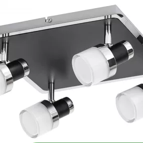 Rabalux 5024 LED kúpeľňové stropné bodové svietidlo Harold 1x20W | 1600L | 4000K | IP44 - chróm s čiernymi prvkami