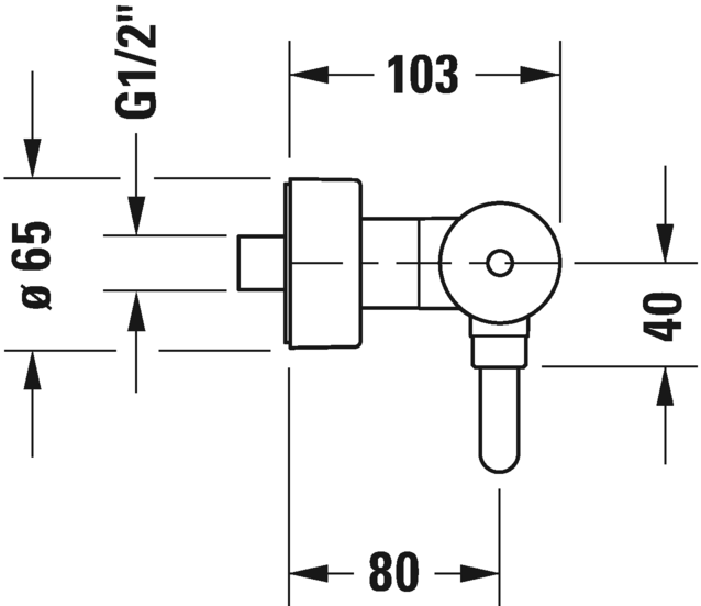 Duravit C.1 - Sprchová batéria nástenná, chróm C14230000010