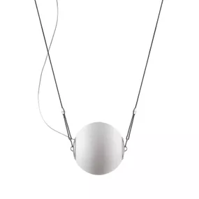 Lumina Perla závesná lampa sklenená guľa Ø 28 cm, Obývacia izba / jedáleň, sklo, oceľ, hliníková zliatina, E27, 100W