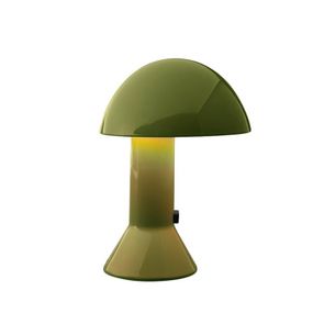 Martinelli Luce Elmetto – stolná lampa, zelená, Obývacia izba / jedáleň, syntetická živica, E27, 5.3W, K: 28cm
