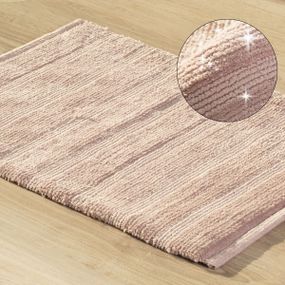 DomTextilu Kúpeľňový koberec zdobený niťou v ružovej farbe Šírka: 60 cm | Dĺžka: 90 cm 44566-208310