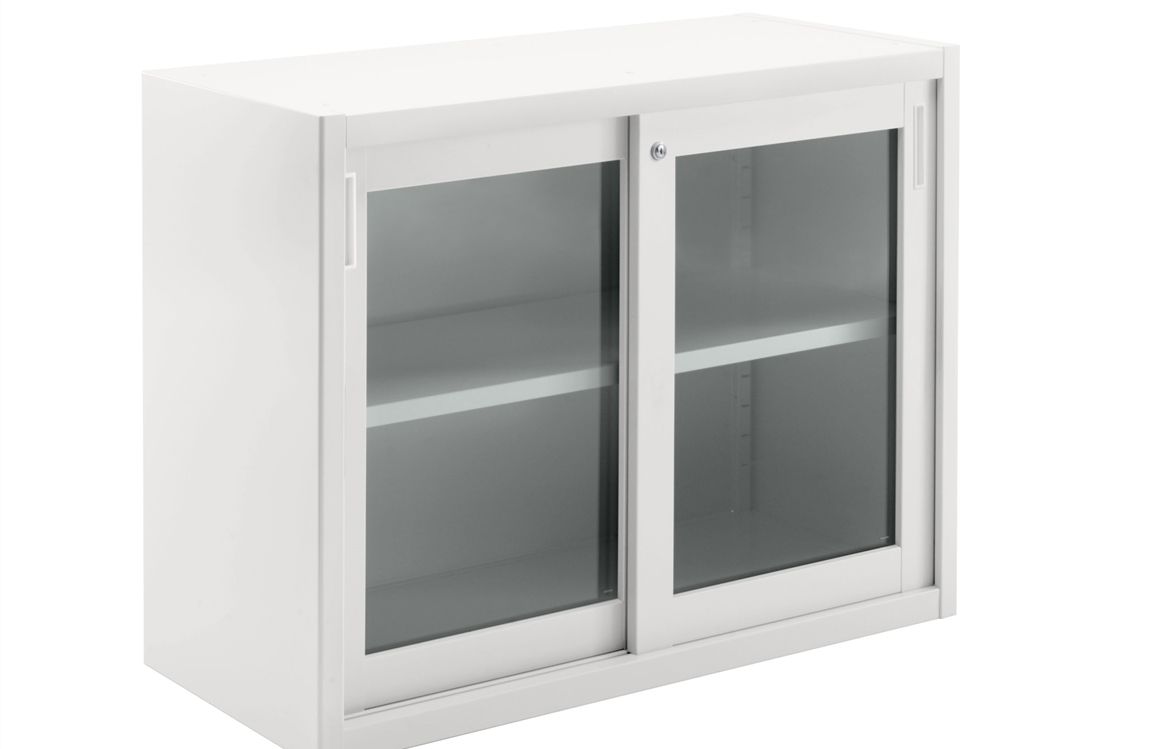 DIEFFEBI - Skrinka s posuvnými sklenenými dverami CLASSIC STORAGE, 120x45x88 cm