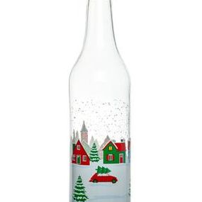 CERVE Sklenená fľaša s viečkom TORO 500ml SNOW VILLAGE