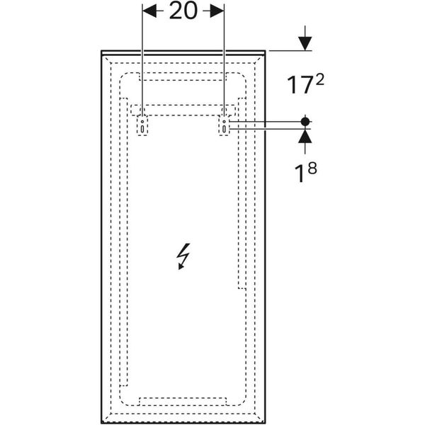 Geberit Xeno 2 - Zrkadlo 400x910 mm s LED osvetlením a vyhrievaním 500.520.00.1