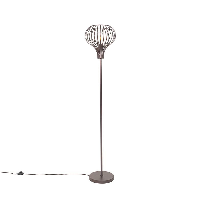 Moderná stojaca lampa hnedá - Sapphira