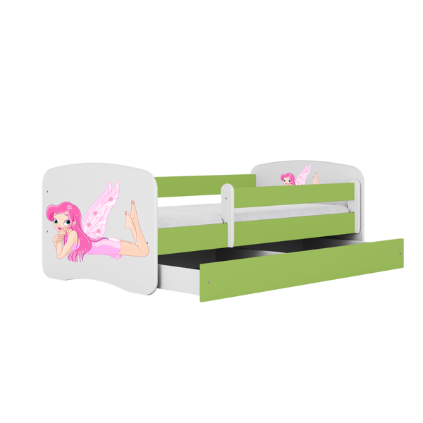 Detská posteľ Babydreams víla s krídlami zelená