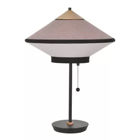 Forestier Cymbal S stolná lampa ružová, Obývacia izba / jedáleň, kov, zamat, ľan, E14, 40W, K: 48cm