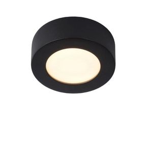 LUCIDE 28116/11/30 BRICE stropné stmievateľné kúpeľňové LED svietidlo 8W Ø11.5cm IP44 čierna