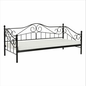 KondelaKovová posteľ, DAINA, čierna, 90x200