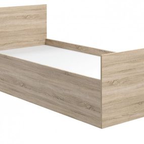 VerDesign, SOULMATE jednolôžková posteľ 90x200-dub Sonoma LTD