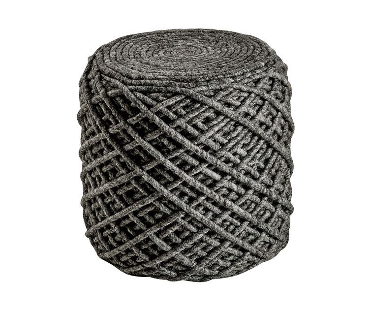 Obsession koberce Sedací vak ROYAL Pouf POR 888 Graphite - Průměr 40-45 cm cm