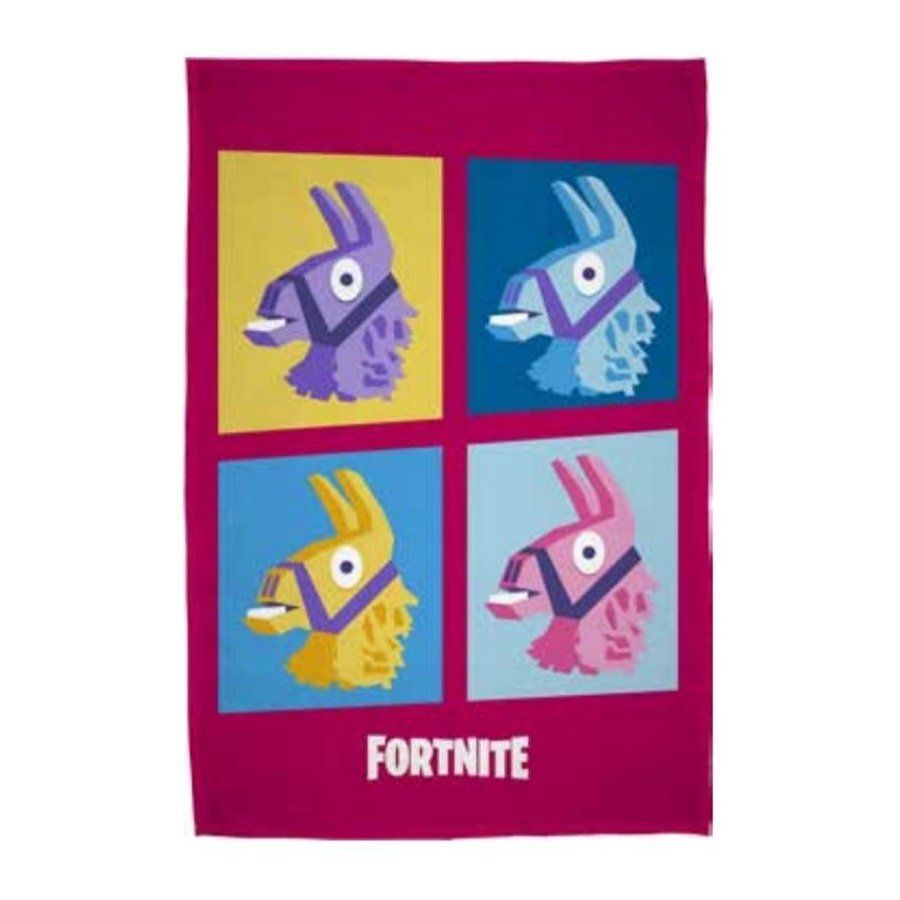 Halantex · Fleecová deka Fortnite - motív farebné lamy - originálny licenčný produkt Epic Games - 100 x 150 cm