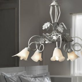 Euluna Stolná lampa Marilena vo florentskom štýle, Obývacia izba / jedáleň, železo, sklo, E14, 6W, K: 31cm