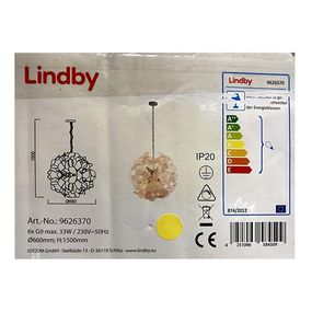 Lindby - Luster na reťazi NUBALIKA 6xG9/33W/230V