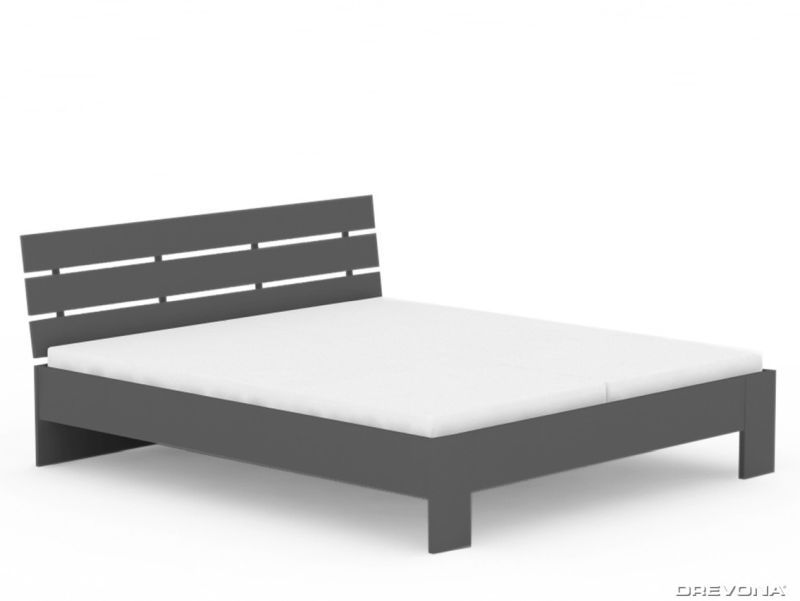 Drevona, posteľ, REA NASŤA, 180, graphite