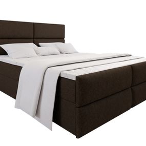 Expedo Čalúnená posteľ boxspring MILON + topper, 140x200, sawana 26