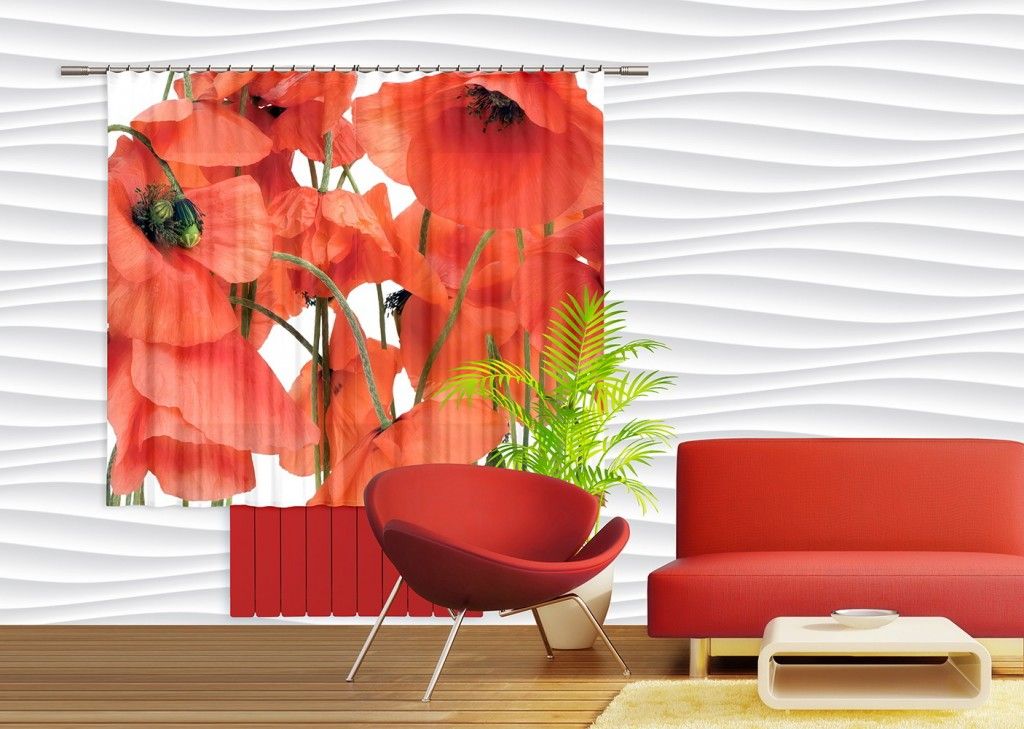FCS XL 4811 AG Design textilný foto záves delený obrazový Flowers - Kvety FCSXL 4811, veľkosť 180 x 160 cm