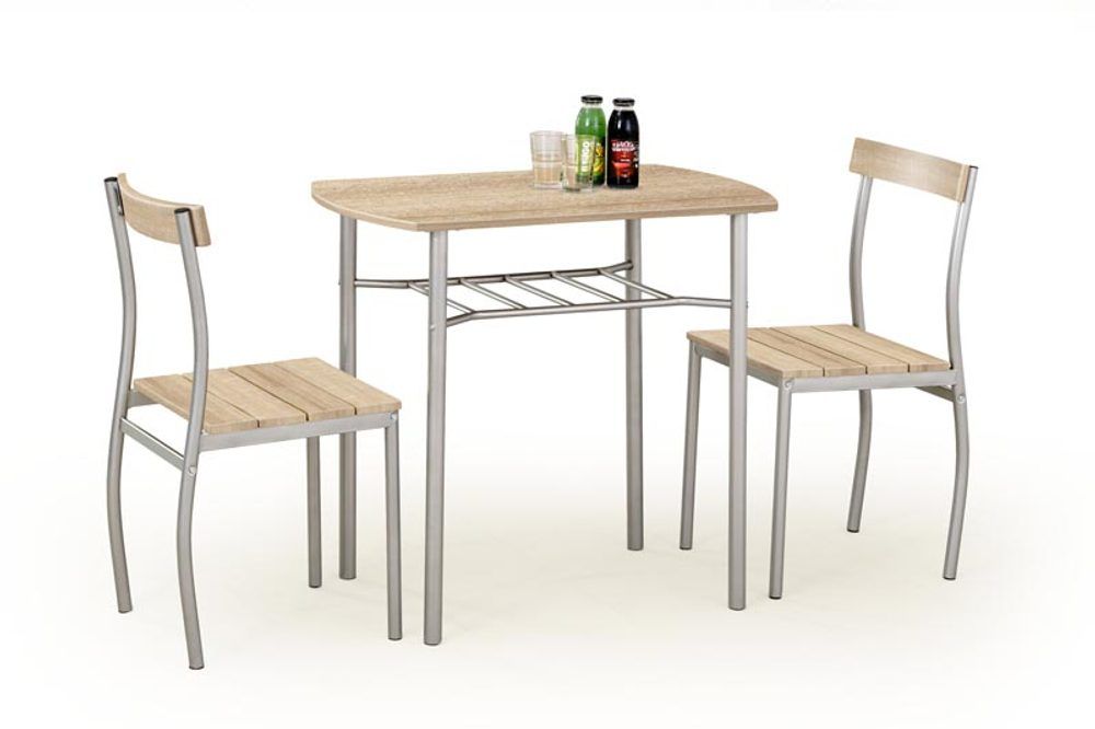 Halmar Jedálenská zostava Lance, stôl + 2 stoličky, dub sonoma
