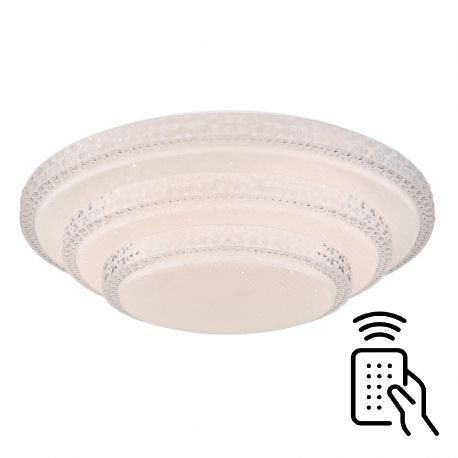 GLOBO SMART LIGHT 48005FSH-30 MAGNIFIQUE stmievateľné stropné LED svietidlo 495 mm 30W/2300lm 3000-6500K IP20 biela s diaľkovým ovládaním, starlight efekt