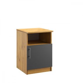 VerDesign, KANTOR KIT skrinka do kancelárie N01, antracit / dub Apalačský LTD