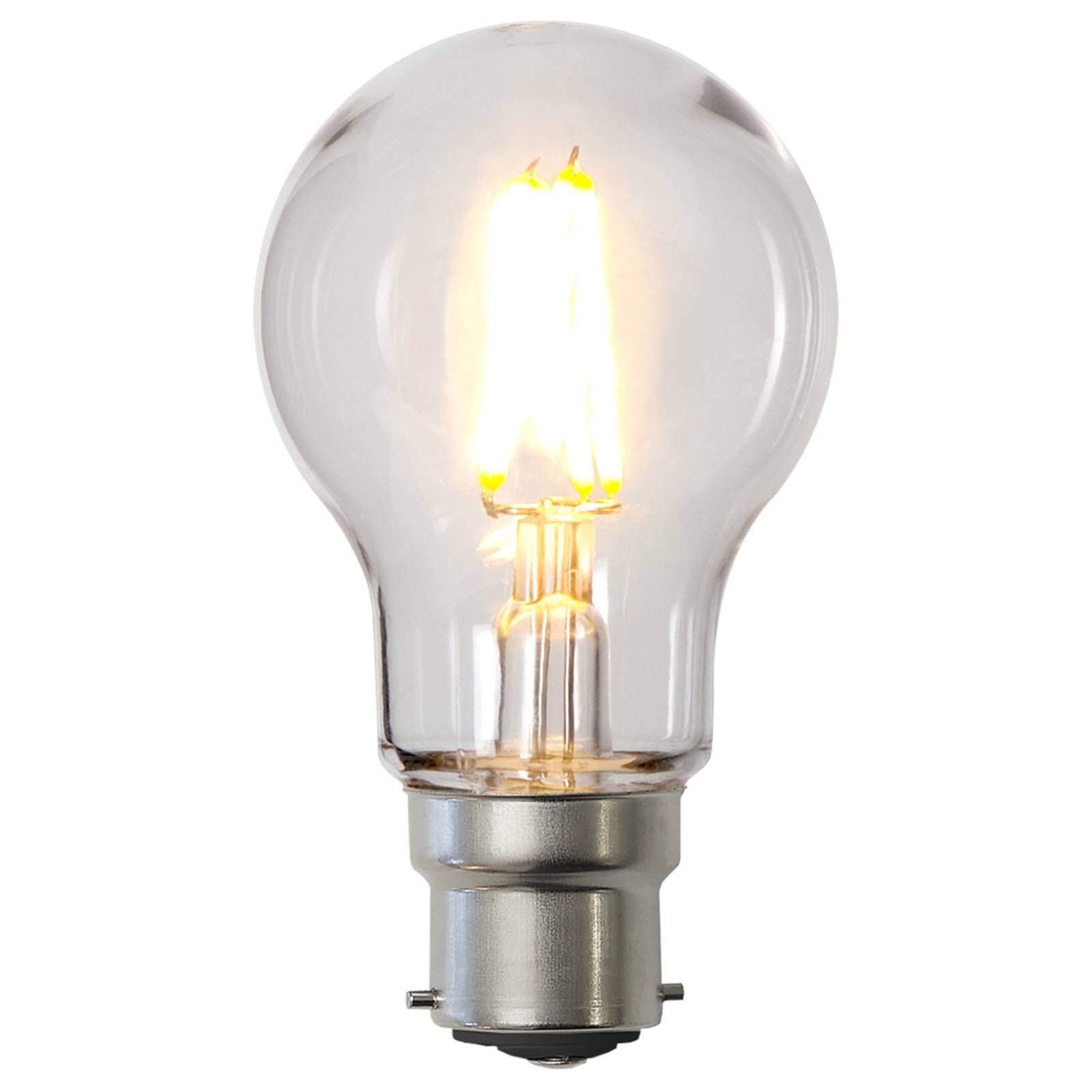 STAR TRADING LED žiarovka B22 A55 2, 4 W z polykarbonátu, číra, polykarbonát, B22, 2.4W, Energialuokka: F, P: 9.8 cm