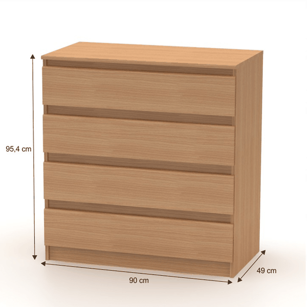 4 šuplíková komoda, buk, HANY 2 NEW  004