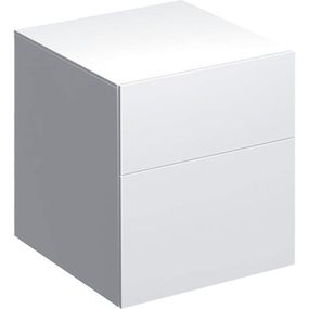 Geberit Xeno 2 - Bočná skrinka 450x510 mm so zásuvkami, lesklá biela 500.504.01.1