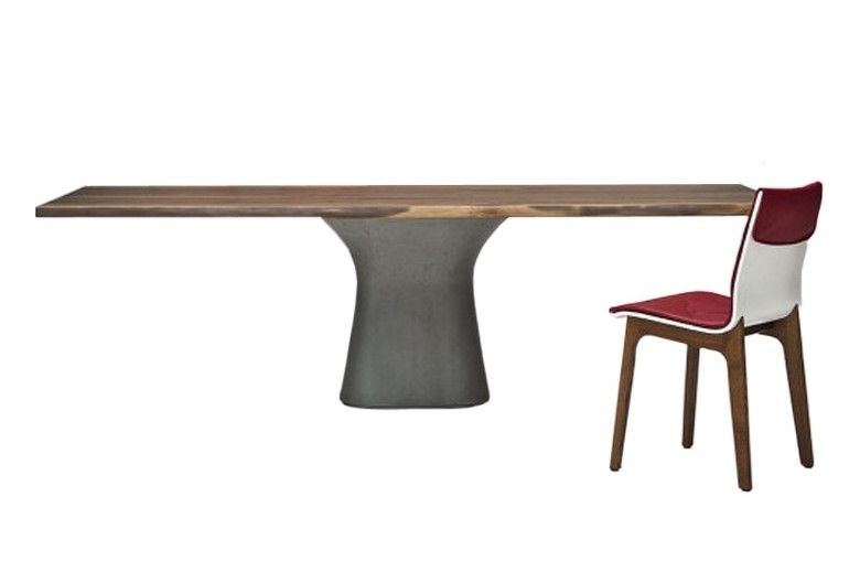 BONTEMPI - Stôl Podium, sklo/drevo, 200/250x106/120 cm
