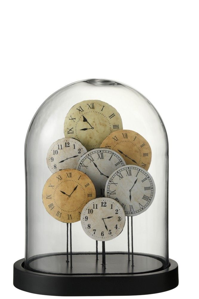 Sklenené dekoratívne ťažítko s hodinami S - 22 * ​​15,8 * 28,5 cm