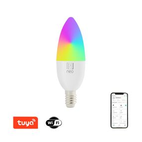 Immax NEO 07716L LED inteligentná žiarovka 1x5,5W | E14 | 470lm | 2700-6500K | CCT | RGB - stmievateľná, biela