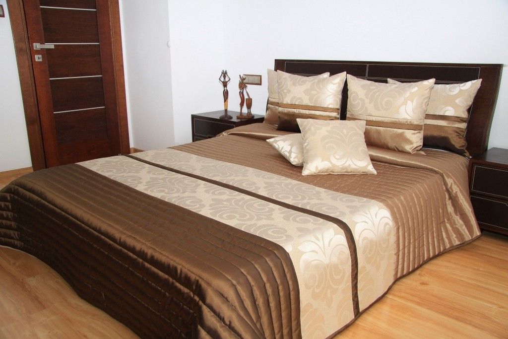DomTextilu Luxusné hnedé prehozy na posteľ Šírka: 200 cm | Dĺžka: 220 cm 7747-103937