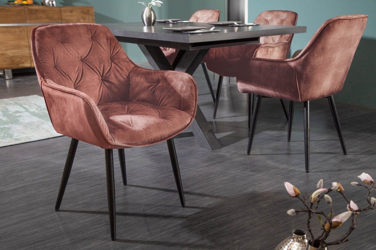 Dizajnová stolička Garold hnedý zamat