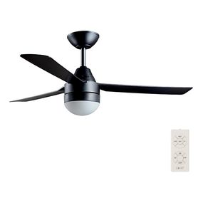 BAYSIDE 531018 - Stropný ventilátor MEGARA 2xE14/15W/230V čierna + DO