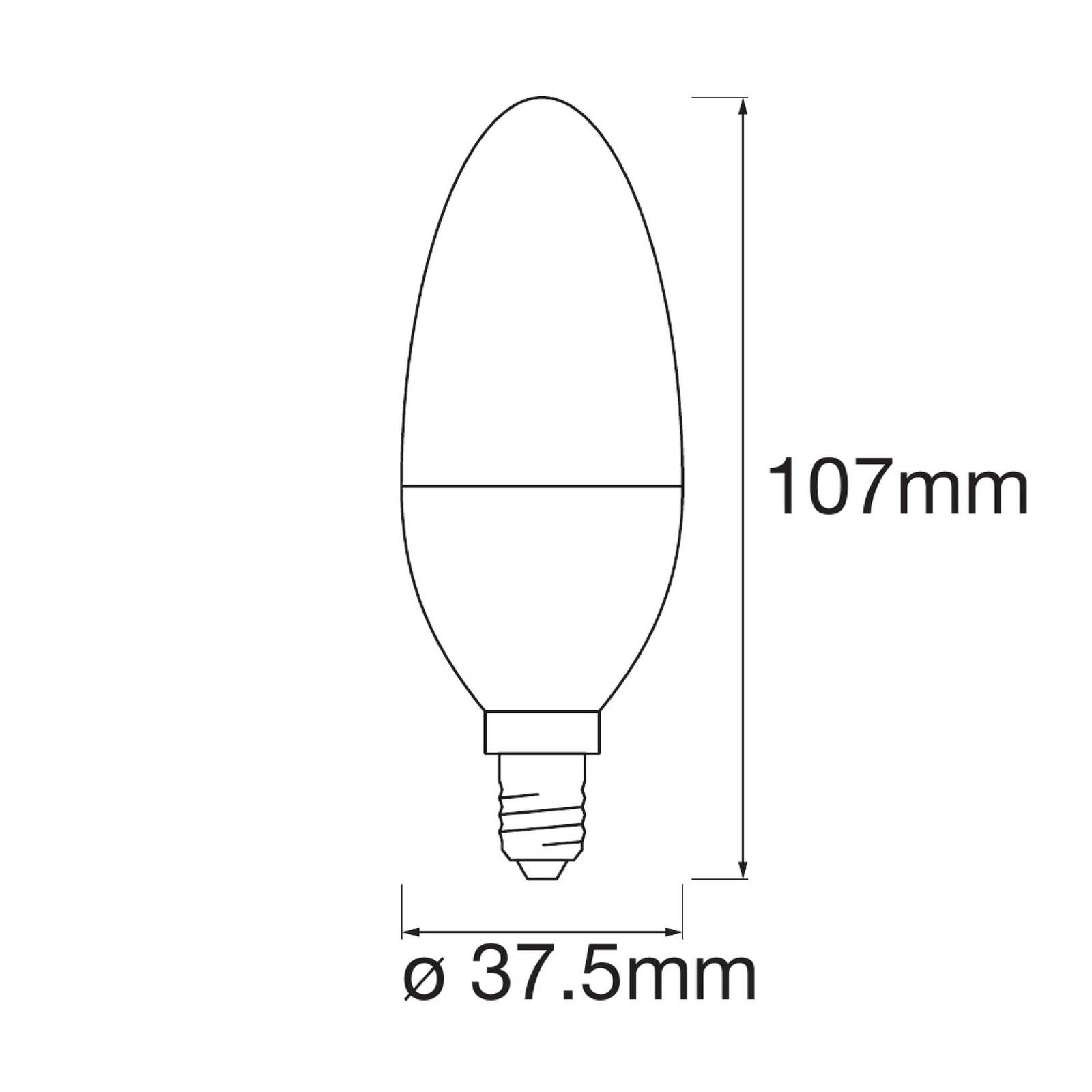 LEDVANCE SMART+ WiFi E14 5W sviečka RGBW 3ks, E14, 5W, Energialuokka: F, P: 10.7 cm