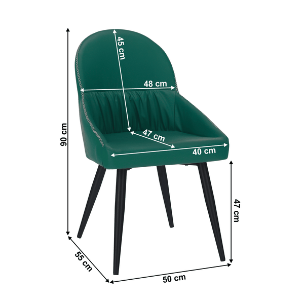Kondela Jedálenská stolička, ekokoža zelená/kov, KALINA 71092