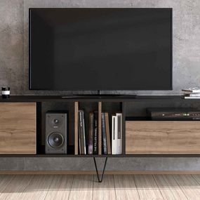 Sofahouse Dizajnový TV stolík Baqia 180 cm orech čierny