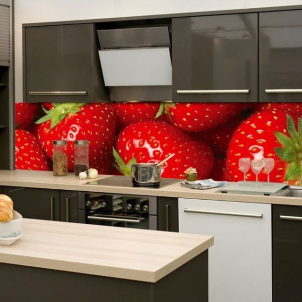 KI-180-025 Fototapeta do kuchyne - Strawberry - za kuchynskú linku, rozmery 180x60 cm