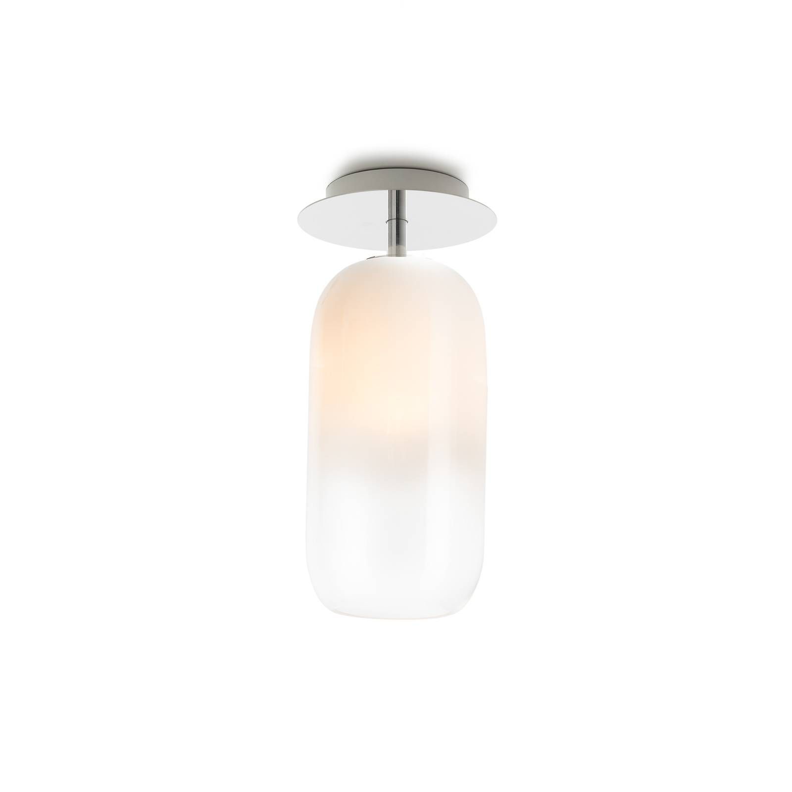 Artemide Gople Mini stropná lampa biela, Obývacia izba / jedáleň, hliník, sklo, E14, 6W, K: 35cm