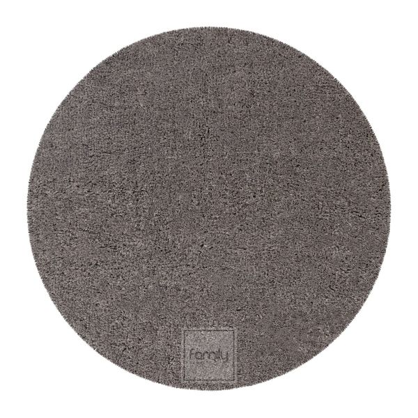 DomTextilu Perfektný tmavosivý okrúhly koberec 44380-207901