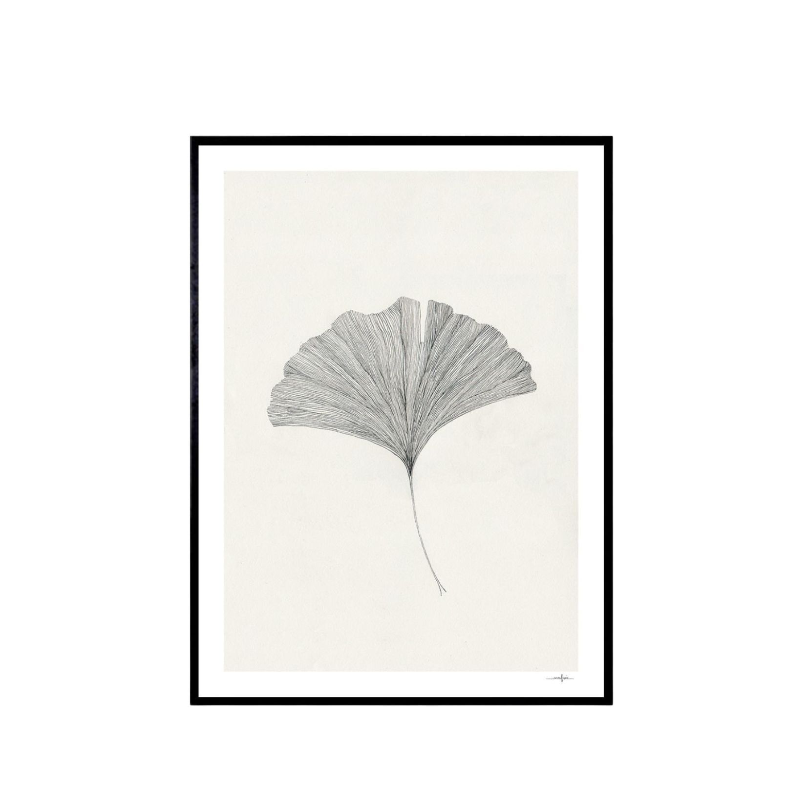 THE POSTER CLUB Autorský mini plagát Ginkgo Leaf by Ana Frois A5